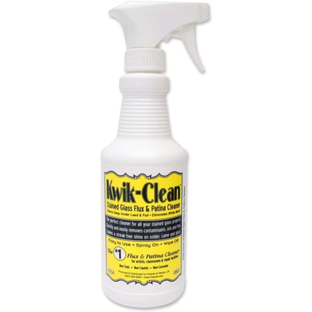 Kwik Clean Flux & Patina Cleaner, Non-Toxic Cleaner for Glass Projects 16oz.